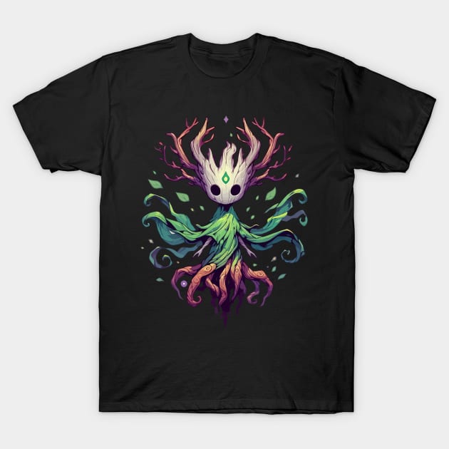 Kawaii Forest Tree Spirit Mage Wizard T-Shirt by TomFrontierArt